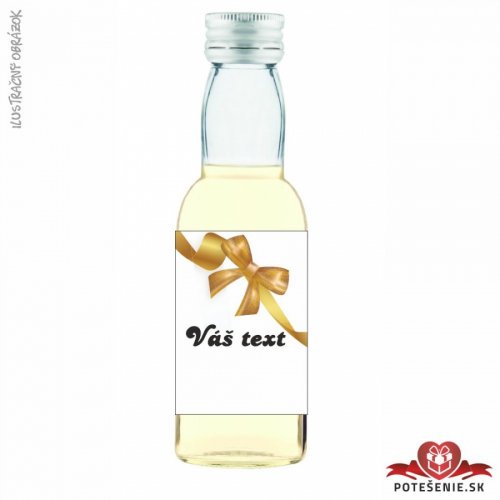 Svatební mini lahvička s alkoholem, motív S377 - Svatební lahvičky malé
