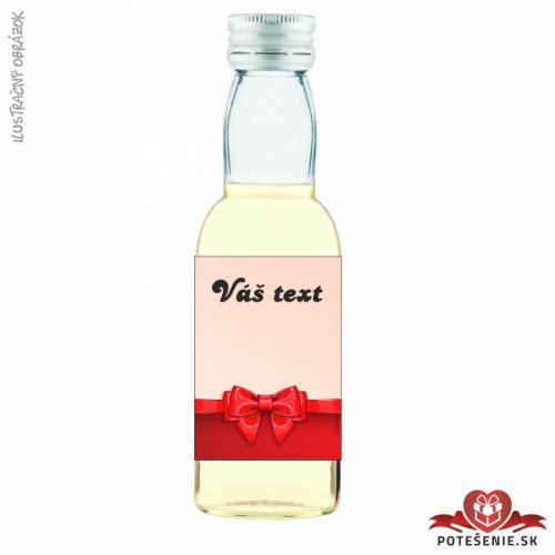 Svatební mini lahvička s alkoholem, motív S378 - Svatební lahvičky malé