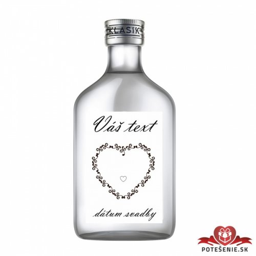Svatební lahvička s alkoholem, motív S107