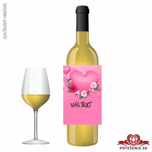 Svatební víno pro hosty, motív S440 - Svatební vína