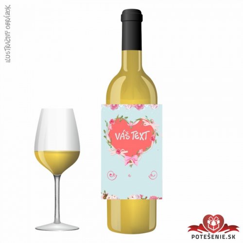 Svatební víno pro hosty, motív S454 - Svatební vína