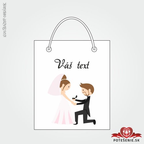 Taška na dárek pro svatební hosty, motív T023