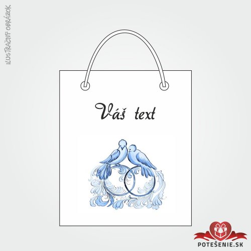 Taška na dárek pro svatební hosty, motív T030 - Dárkové tašky pro hosty