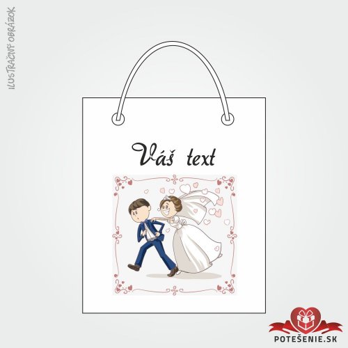 Taška na dárek pro svatební hosty, motív T021 - Dárkové tašky pro hosty