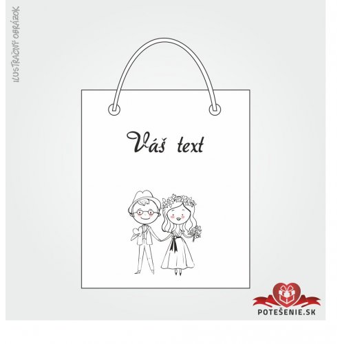 Taška na dárek pro svatební hosty, motív T003 - Dárkové tašky pro hosty