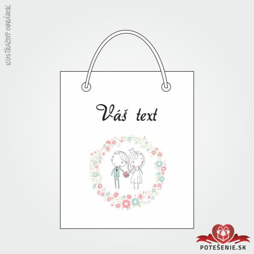 Taška na dárek pro svatební hosty, motív T004 - Dárkové tašky pro hosty