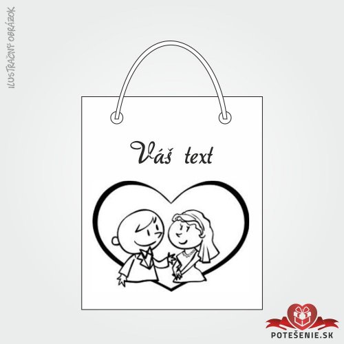 Taška na dárek pro svatební hosty, motív T002 - Dárkové tašky pro hosty