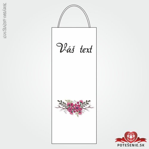 Taška na víno pro svatební hosty, motív T018 - Svatební taška na víno