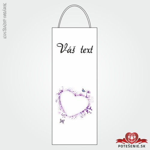Taška na víno pro svatební hosty, motív T005 - Svatební taška na víno